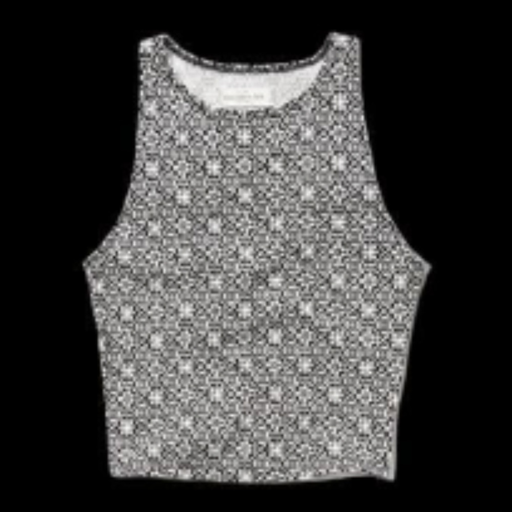 Abercrombie & Fitch Rebecca Scuba Crop Tank in S